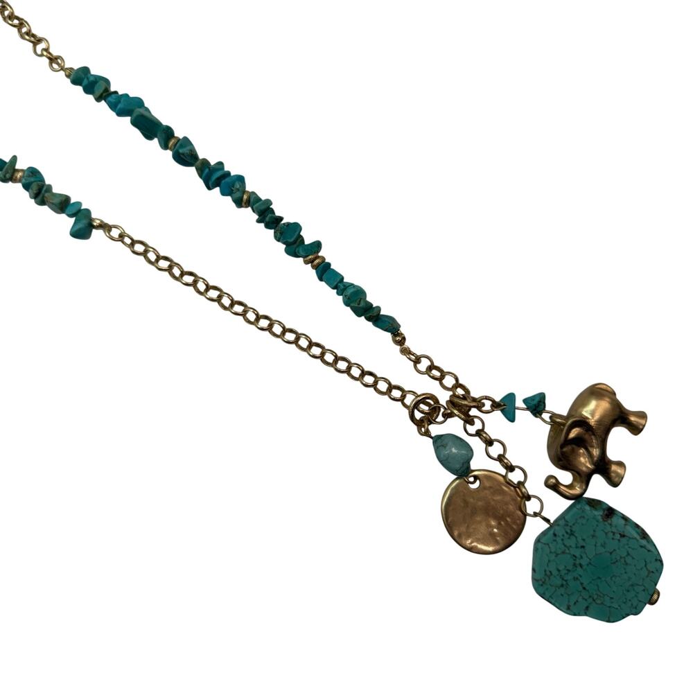 Chico's Long Pendant Statement Necklace